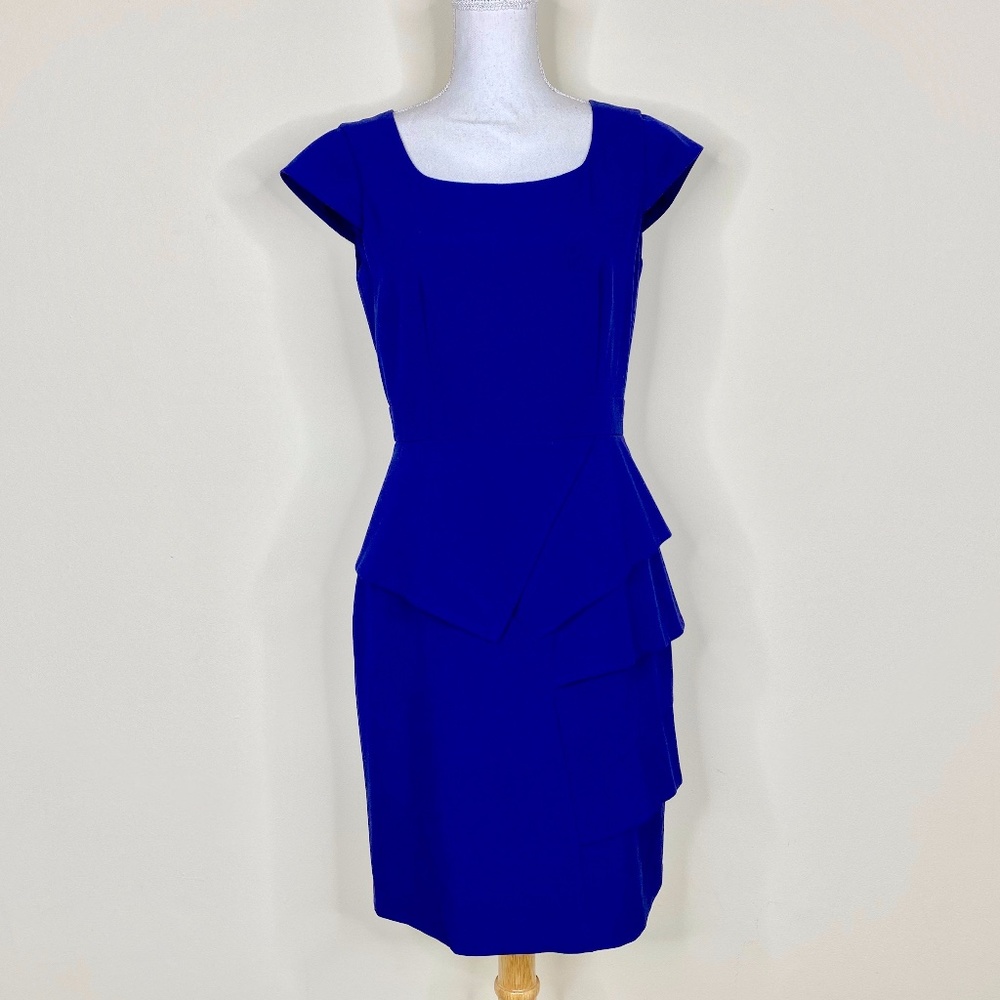 Calvin Klein Blue Sheath Career Dress Pencil Skirt